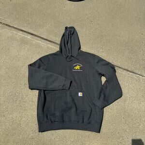Grey Anheuser-Busch Brewery Carhartt Embroidered Sweatshirt Hoodie